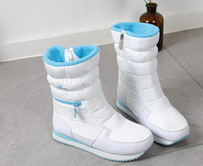Waterproof Thick Mid-Calf Snow Boots with Non-Slip Sole