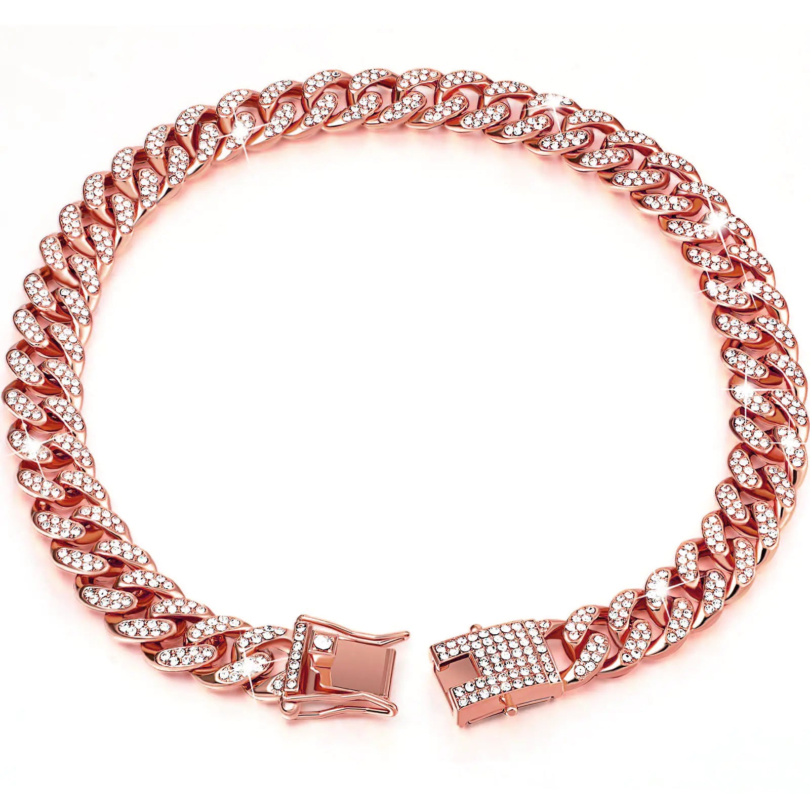 Diamond Hip Hop Dog Collar and Necklace Combo