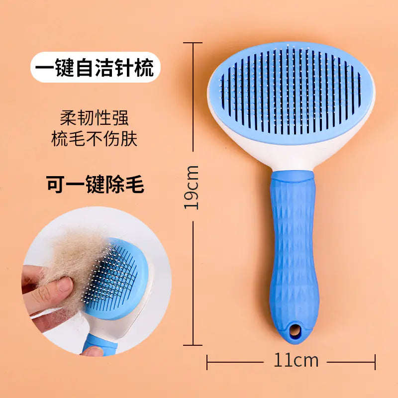 Pet Grooming Brush for Cats and Dogs with De-Shedding Features