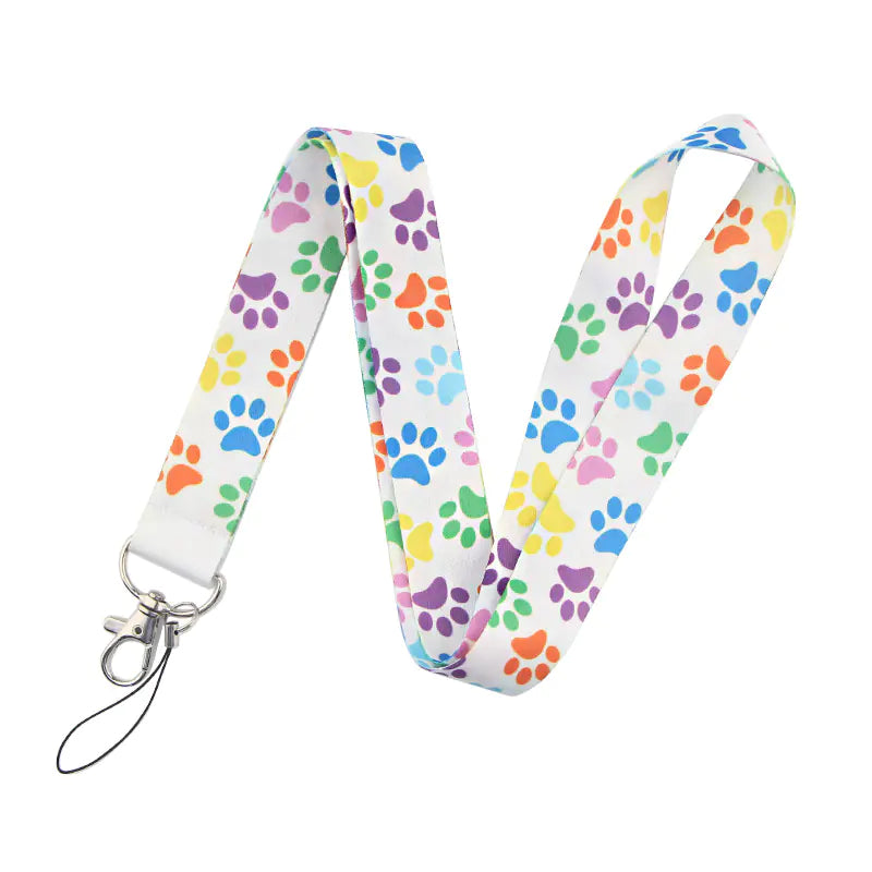 Dog Paw Cartoon Phone Lanyard and Keychain Strap