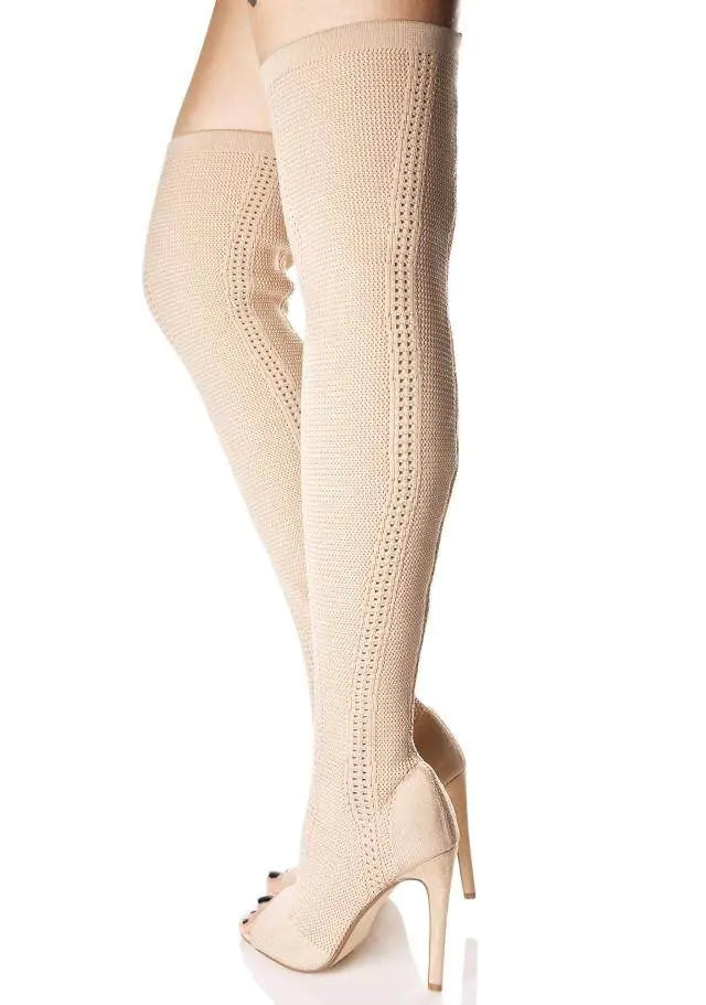 Stylish High Heel Short Boots with Peep-Toe Design