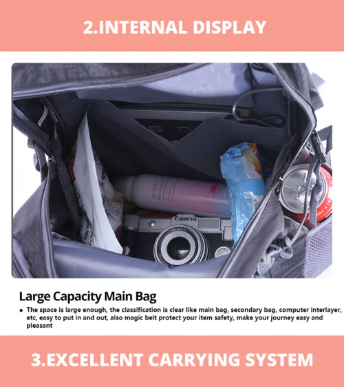 40L Men Women Travel Backpack Rucksack Camping Laptop Hiking School