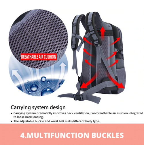 40L Men Women Travel Backpack Rucksack Camping Laptop Hiking School