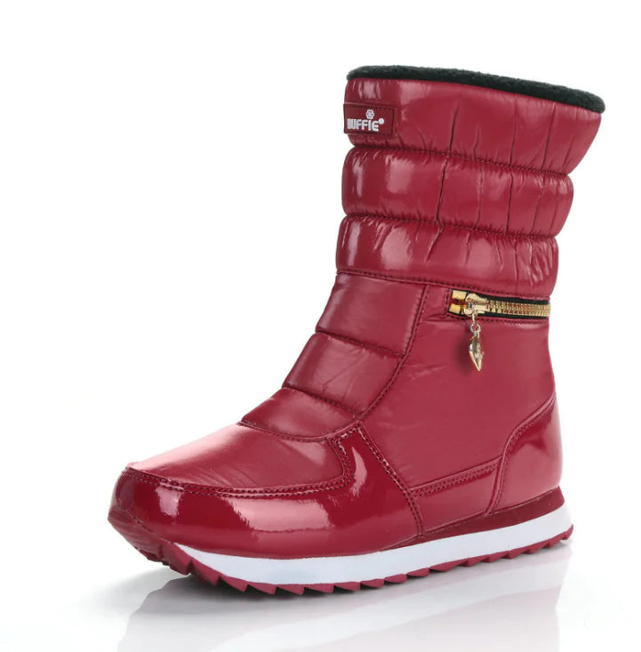 Waterproof Thick Mid-Calf Snow Boots with Non-Slip Sole