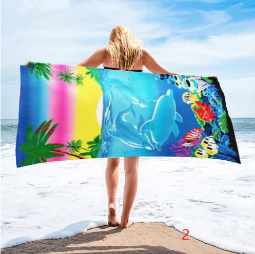 Basketball Print Quick-Drying Beach Towel 150x75cm