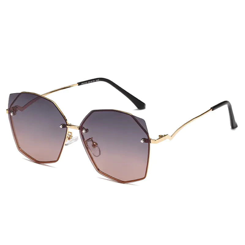 Women's Dual-Color Polarized Polygon Sunglasses