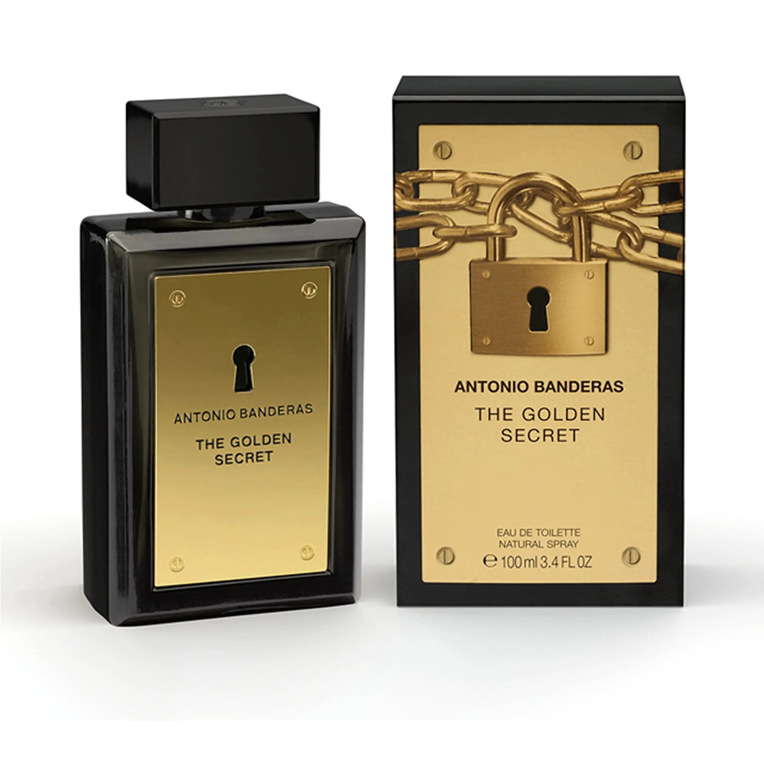 Antonio Banderas Perfumes - The Golden Secret - Eau de Toilette Spray for Men - Long Lasting - Masculine Casual and Elegant Fragrance - Mint Apple and Spicy Notes - Ideal for Day Wear - 3.4 Fl Oz