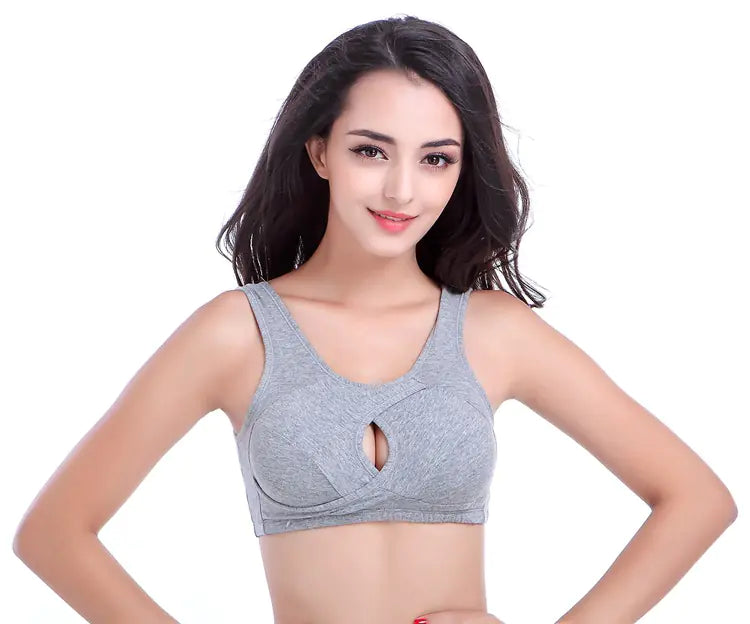 Seamless Nursing Bra with Cotton and No Wire Design