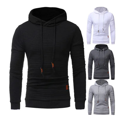 Men's Hooded Casual Pullover Sweatshirt Jacket