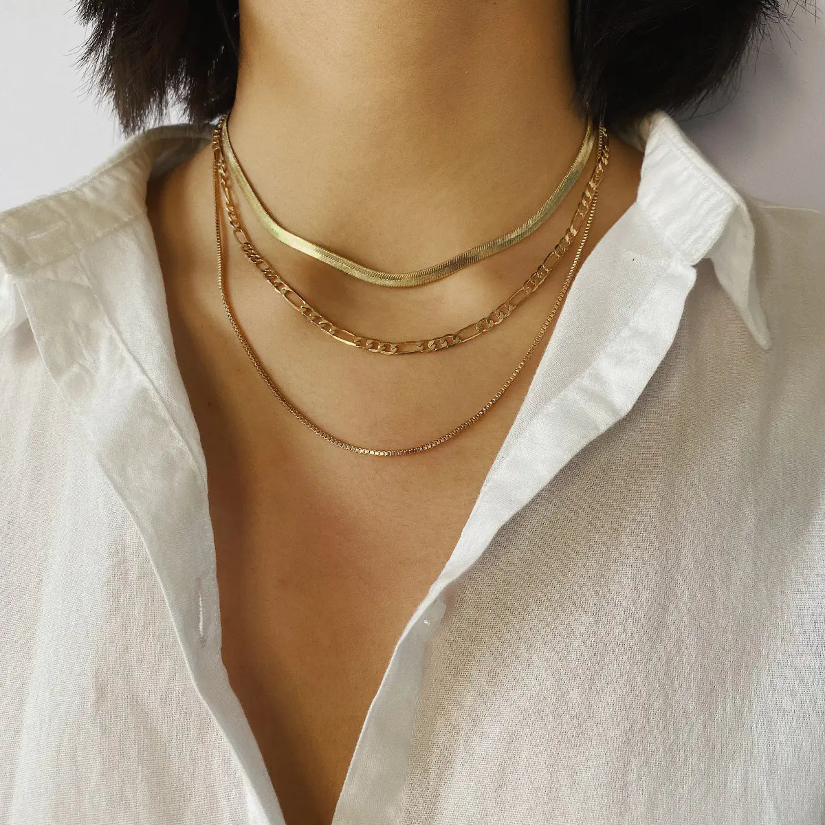 Punk Metal Snake Bone Chain Necklace for Women