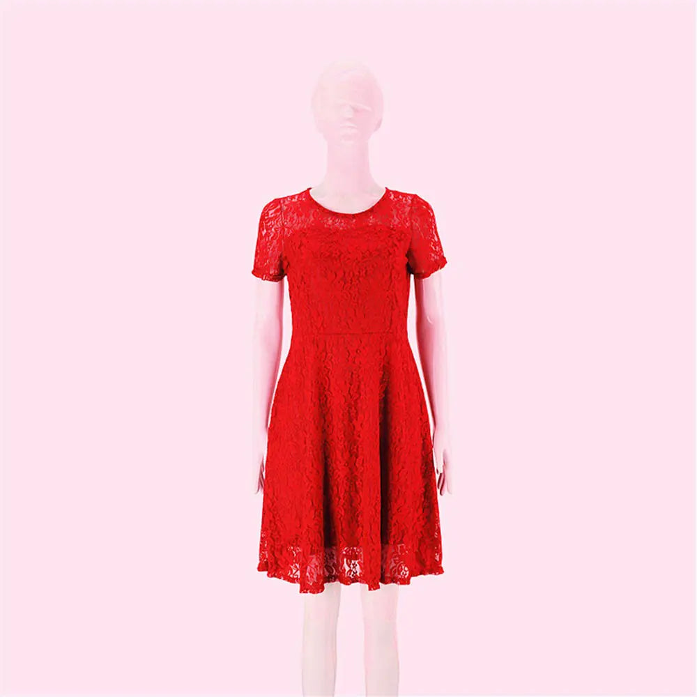 Spring/Summer Plus Size Embroidered Dress