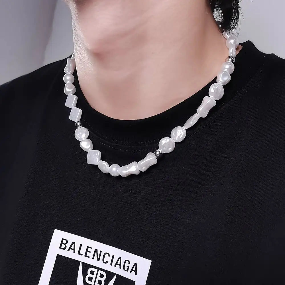 Minimalist Freshwater Pearl Necklace and Baroque Bracelet