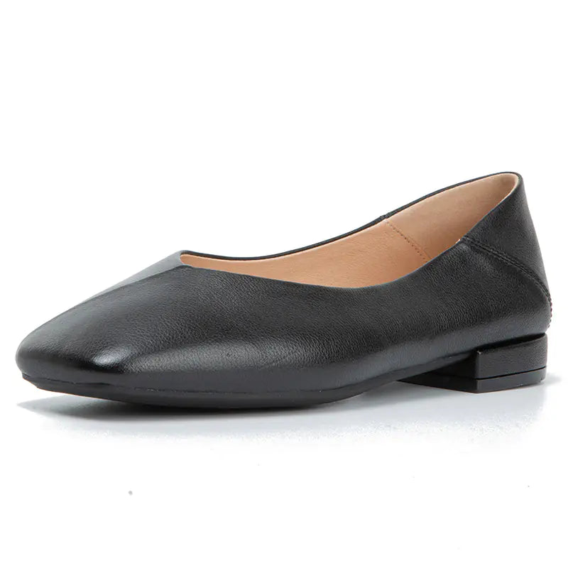 Vintage Korean Style Soft Leather Flat Shoes