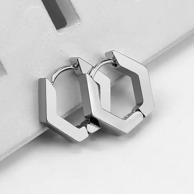Geometric Titanium Steel Women's Earrings for Daily Wear