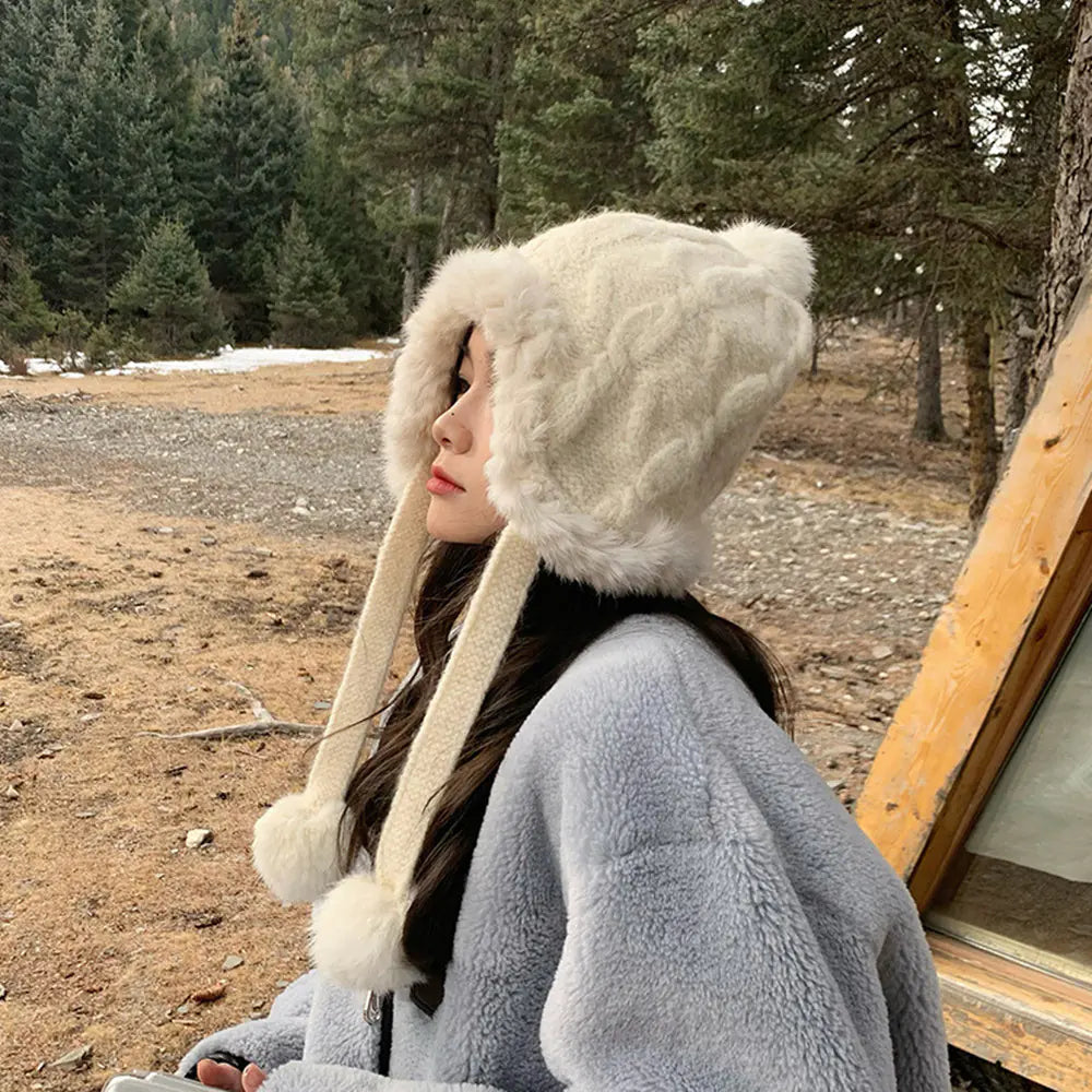 Gentle All-Match Fleece Rabbit Fur Hat