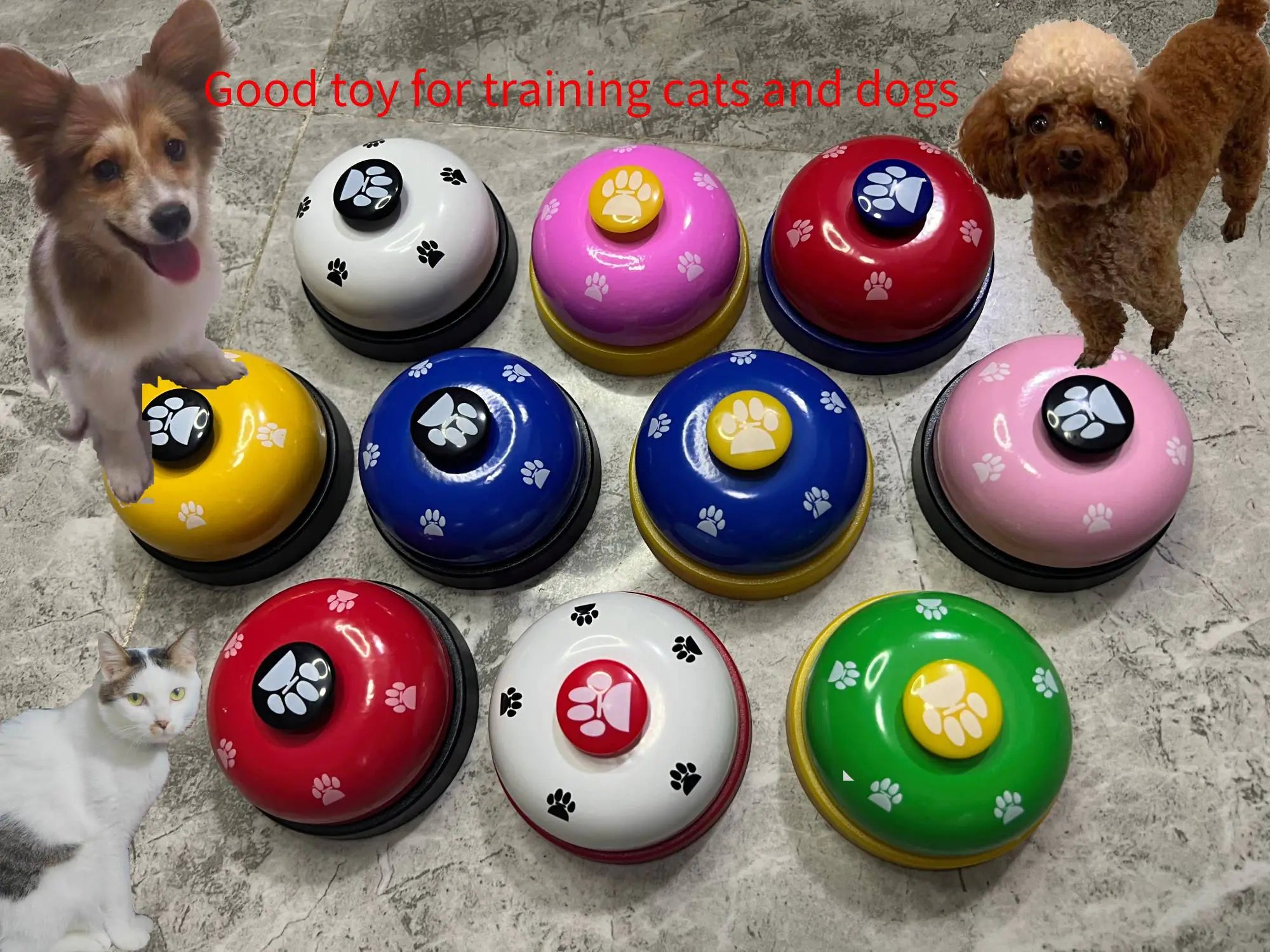 Pet Footprint Ringer Training Bells for Cats and Dogs
