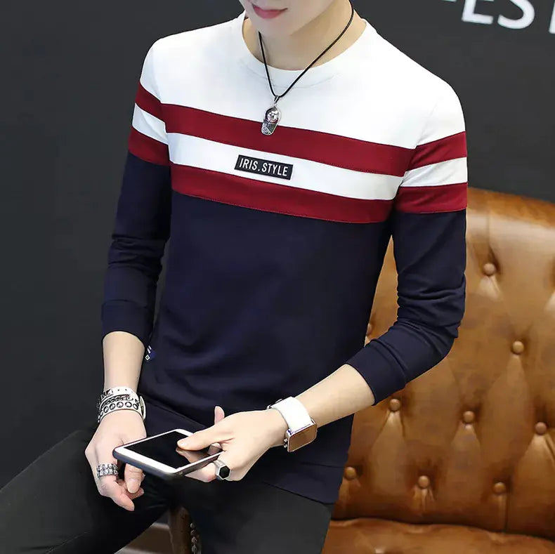 Men's Long Sleeve T-Shirt - Spring Casual Wear