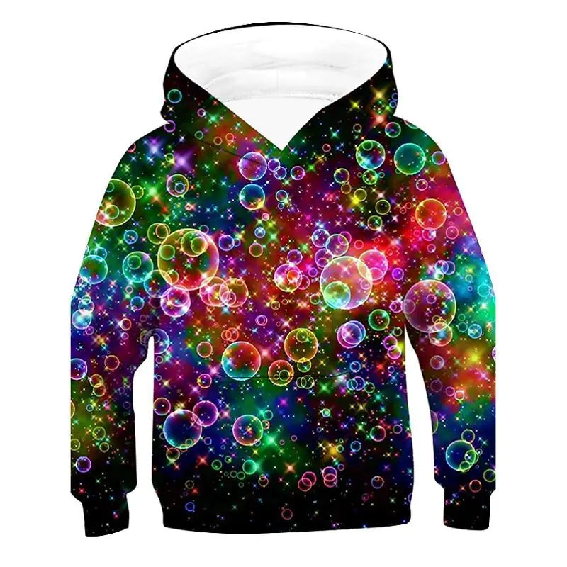 3D Vision Digital Printed Hoodie for Kids
