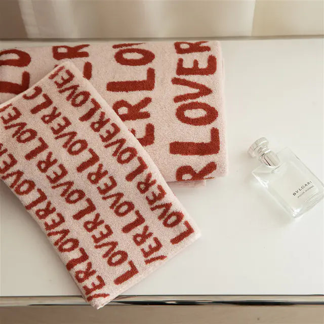Love Letters Cotton Towel - Soft, Absorbent Beach Towel