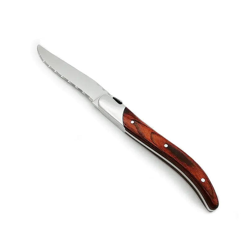 Rosewood Handle Steak Knife Set for Western Dining