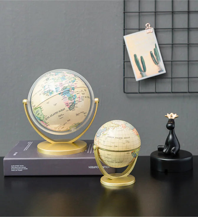 Nordic Style Studio Bookshelf with Globe Decor Piece