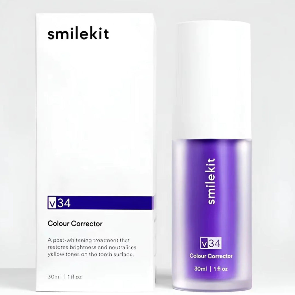 V34 Press-Type Purple Whitening Toothpaste