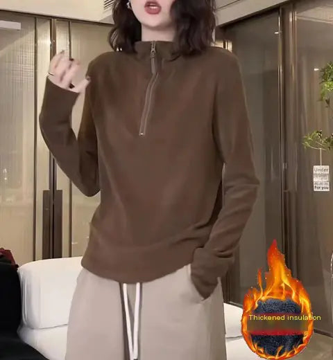 Women's Fleece Base Half Zip Top