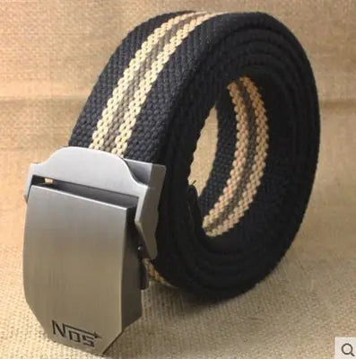Men's Custom Thick Canvas Tactical Belt for Outdoors