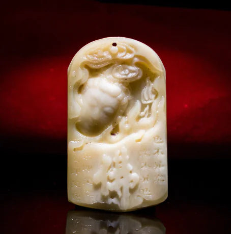 Natural Camel Bone Carved Buddha Amulet Pendant Accessory