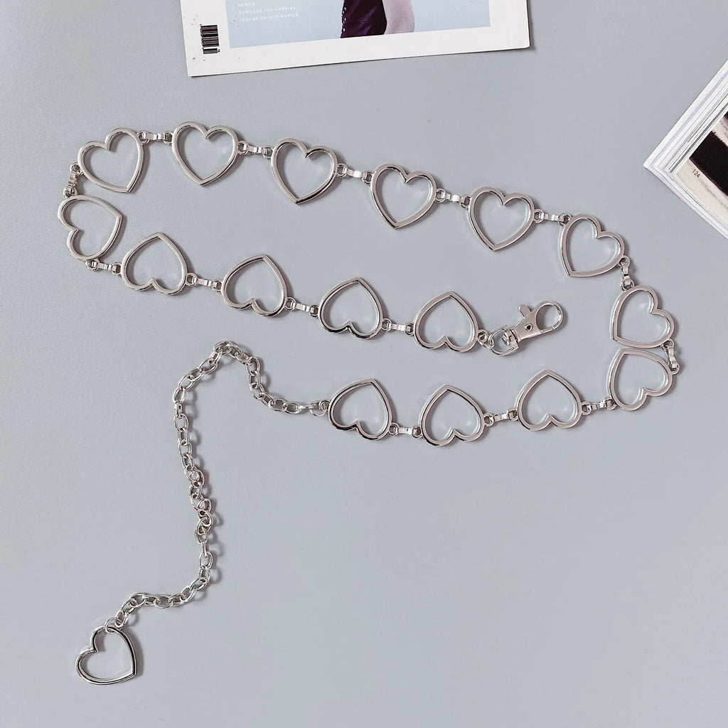 Metal Heart Shaped Waist Chain for Women - Stylish Decor
