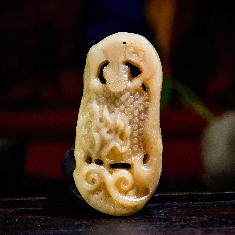 Natural Camel Bone Destiny Wheel Pendant with 108 Beads