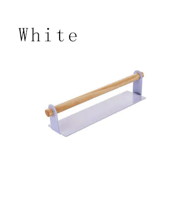 Wall-Mounted Towel Rack with Adhesive Hooks