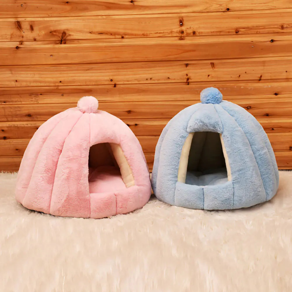 Pumpkin Shaped Cozy Cat & Dog House Tent