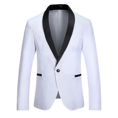 Stylish Color Block Men's Casual Blazer Jacket