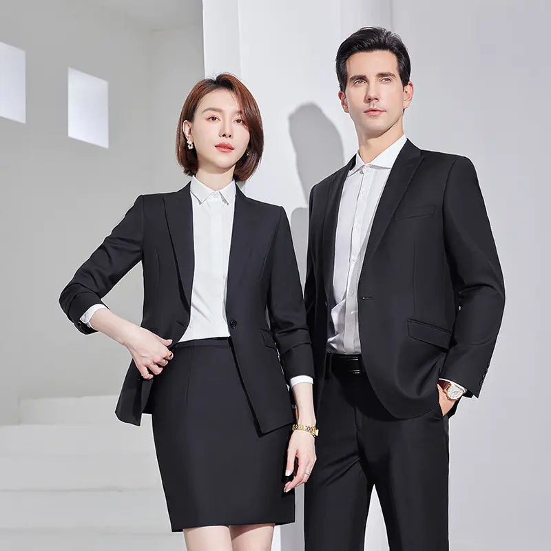 Navy Blue Unisex Business Suit for Work Teams