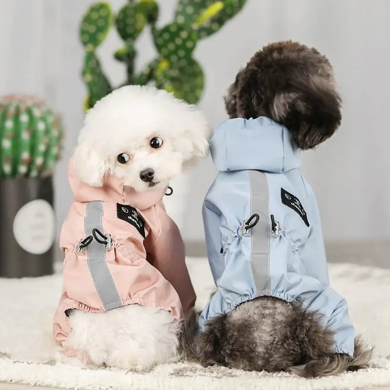 All-Inclusive Waterproof Hooded Raincoat for Dogs