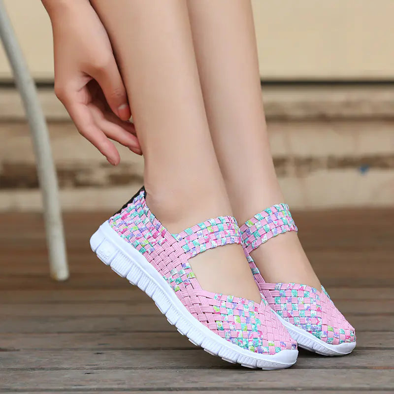 Fashion Casual Women's Flat Shoes with Braided Design