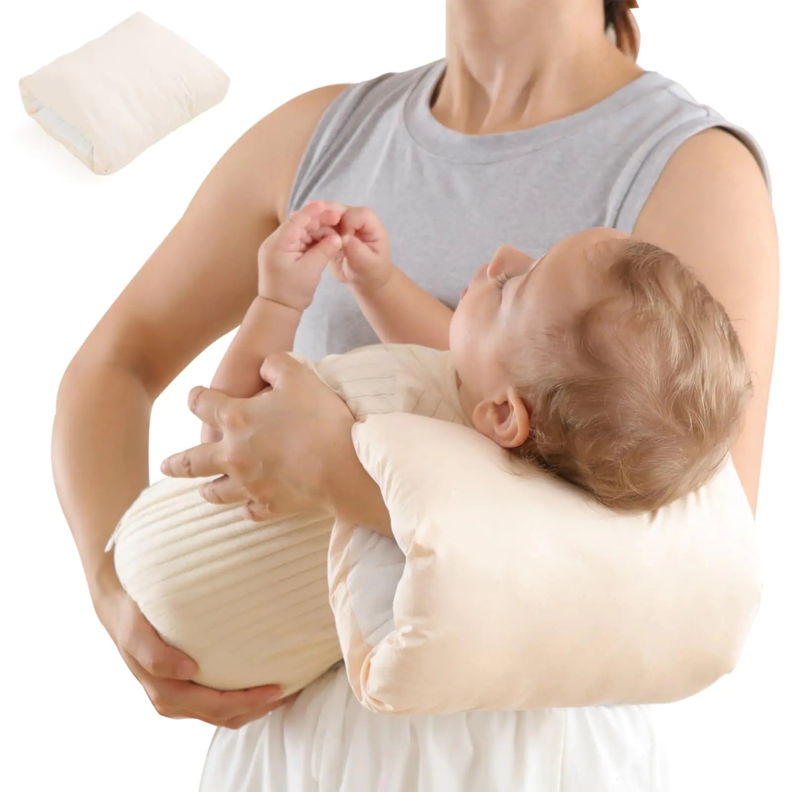 Waterproof Nursing Arm PillowBreastfeeding PillowCozy Cradle Cozy Cradle Pillow Cozy Cradle Arm Pillow Soft Nursing Arm Pillow (Beige)