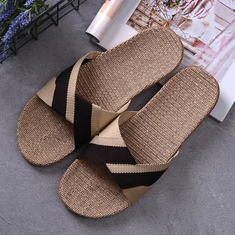 Non-Slip Home Linen Slippers