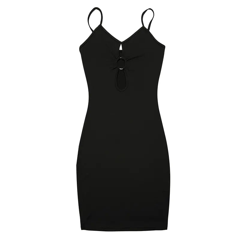 Hollow Sheath Sling Dress - European and American Style