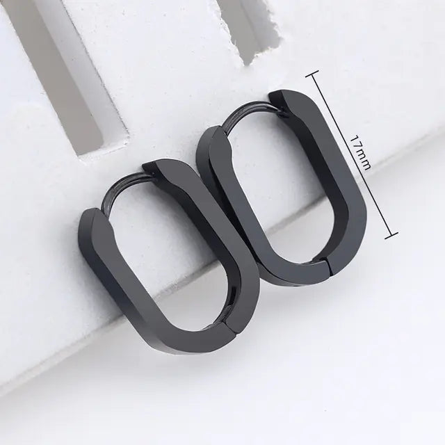 Geometric Titanium Steel Women's Earrings for Daily Wear