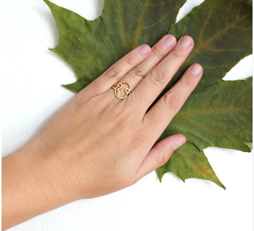 Abstract Face Ring - Unique Design Jewelry Piece