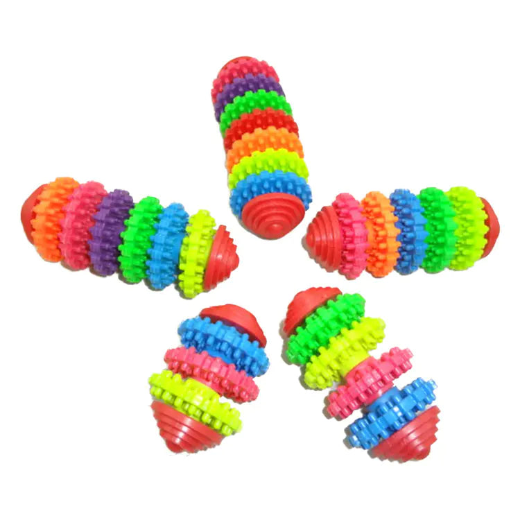 Colorful Rotating Rubber Dog Toy Ball for Chewing