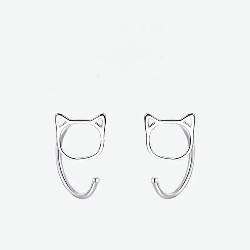 Hollow Cat Ear Hook Earrings for Sleep and Comfort
