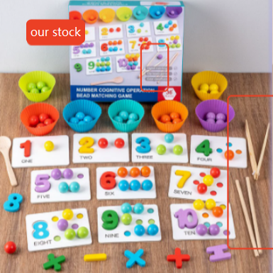 Montessori Math Clip Beads Educational Puzzle Toys