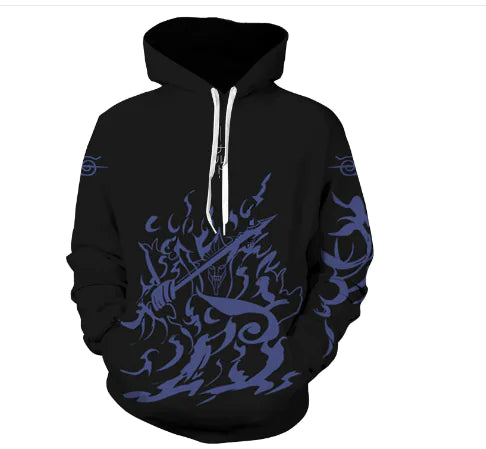 Men's Naruto 3D Print Hoodie with Kangaroo Pocket