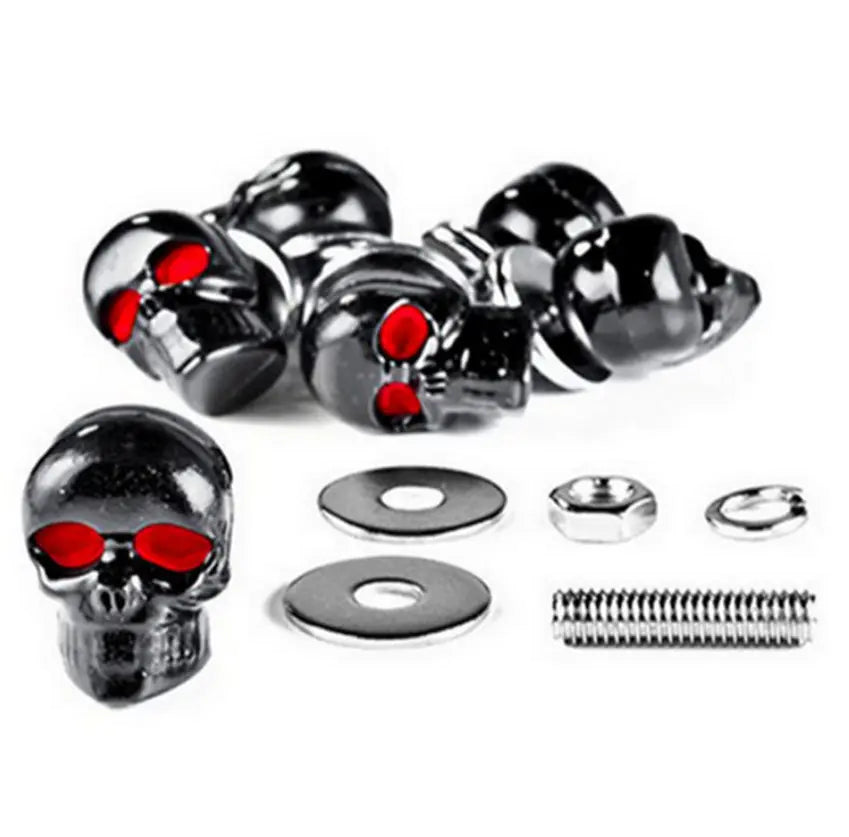 Skull Head Screws for License Plates and Motorcycles