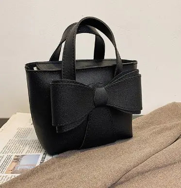 Fashion Bow Design Suede Shoulder Crossbody Bag