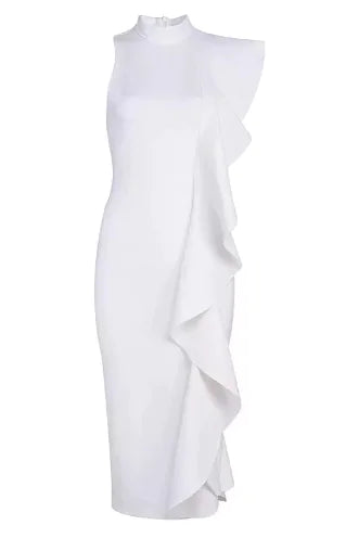 New Women's Sleeveless Ruffled Dress for Nightclubs