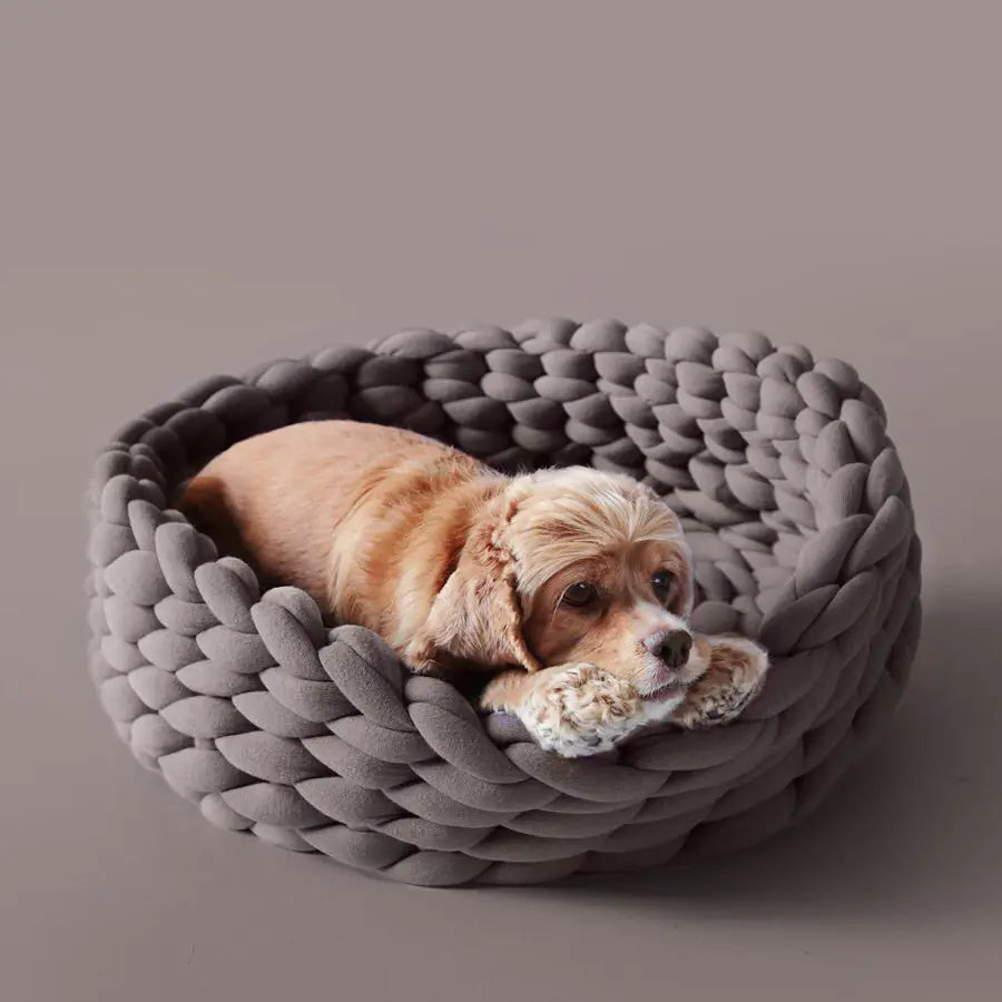 Washable Solid Color Coarse Wool Pet Nest